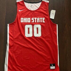Nike Ohio State Buckeyes #00 Red Basketball Jersey Men's L